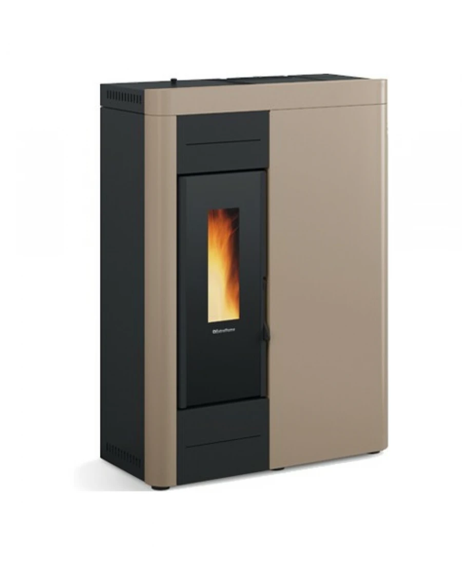 EXTRAFLAME - VIRNA IDRO ESTUFA 14,5 KW PELLET ESTRETA ESTANCA TORTORA A+