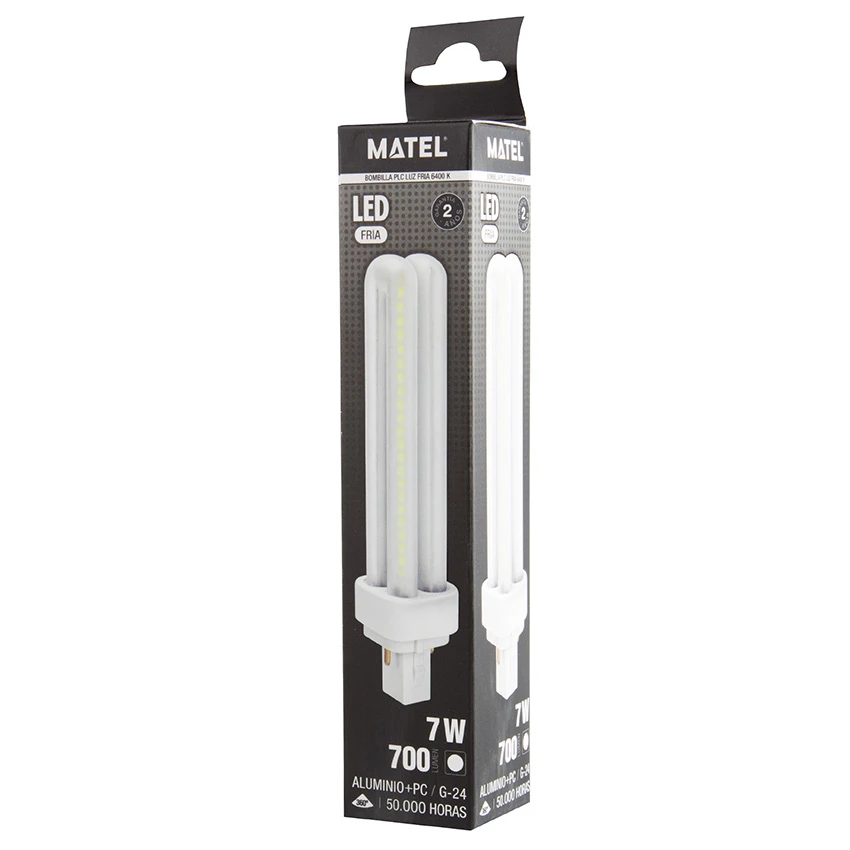 ¿MATEL - BOMBILLA LED PLC G-24 / 360? 230V FRÍA RF. 21874