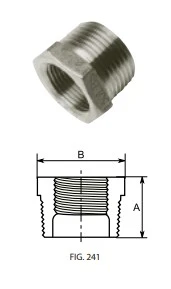 FILINOX - REDUCCIO HEXAGONAL M-F 1 1/2"-1" AISI 316