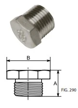 FILINOX - TAPON ROSCADO MACHO 2" AISI 316