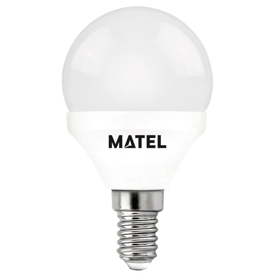 MATEL - BOMBETA LED ESFERICA E14 7W CALIDA 23194