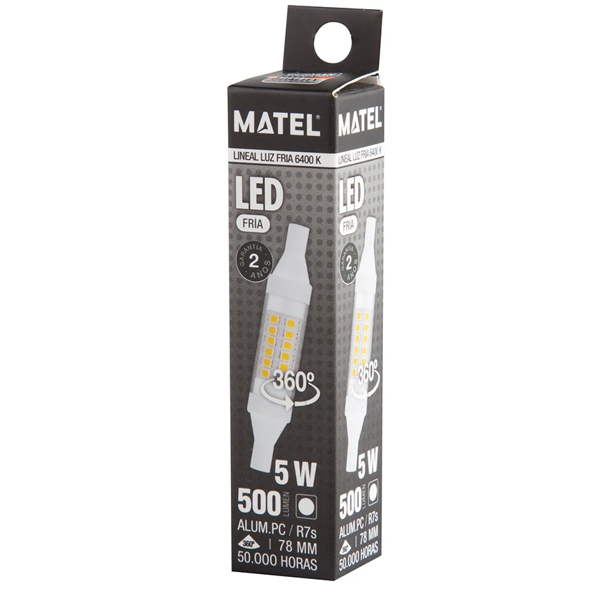 MATEL - BOMBETA LED LINEAL 360? 15X78MM 5W FREDA