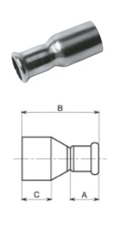 FILINOX - INOX REDUCCIO M-F D-54X42 AISI 316 PERFIL M