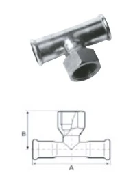 FILINOX - INOX TE ROSCADA D-54X3/4" AISI 316 PERFIL M