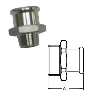 FILINOX - UNIO MASCLE 42X1 1/2" INSTALPRESS PERFIL M