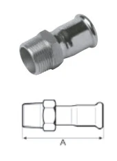 FILINOX - INOX UNION MACHO D-76,1X2 1/2" AISI 316 PERFIL M