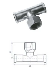 FILINOX - TE ROSCADA SOLDADA G 18X1/2" INSTALPRESS PERFIL M