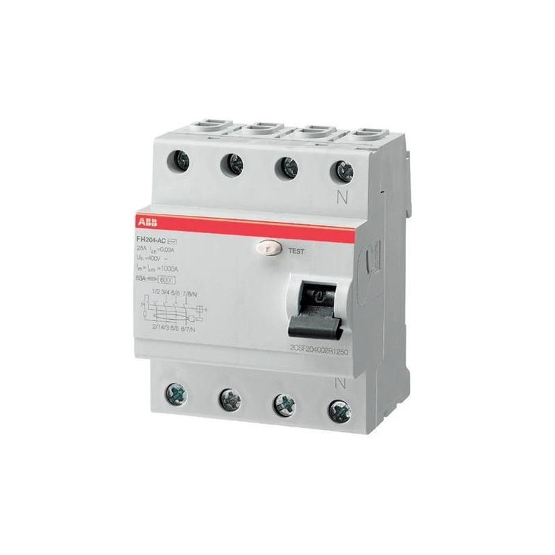 ABB - INTERRUPTOR DIFERENCIAL FH-204AC-40/0,3 4P 40A AC 300MA