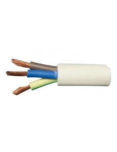 CABLE - MTS. ROTLLE MANGUERA BLANC H05VV-F 500 V 2X1.5MM