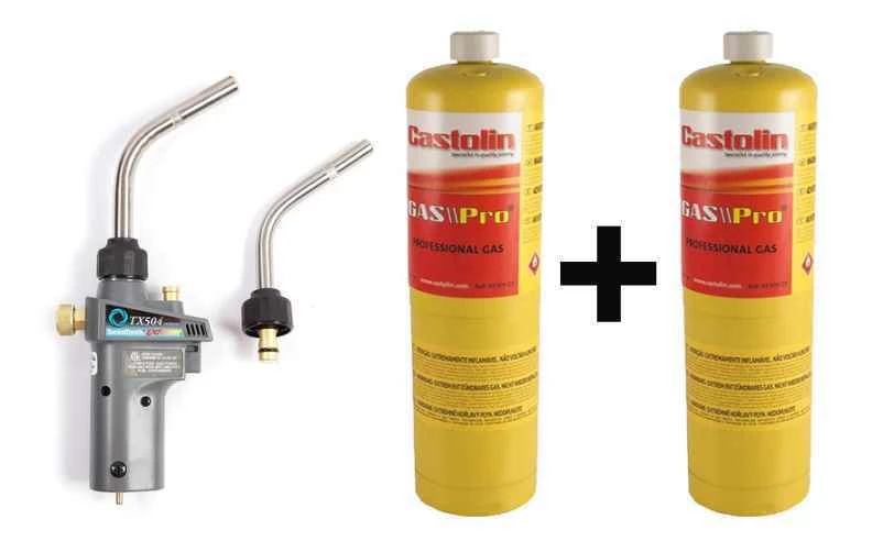 CASTOLIN - KIT SOPLET CT27 + 2 CARREGUES GAS PRO RF. 45153BC