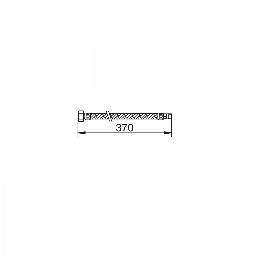 TRES - CONNEX. FLEXIBLE ROSCA 10X100X3/8 L=360 (2U)