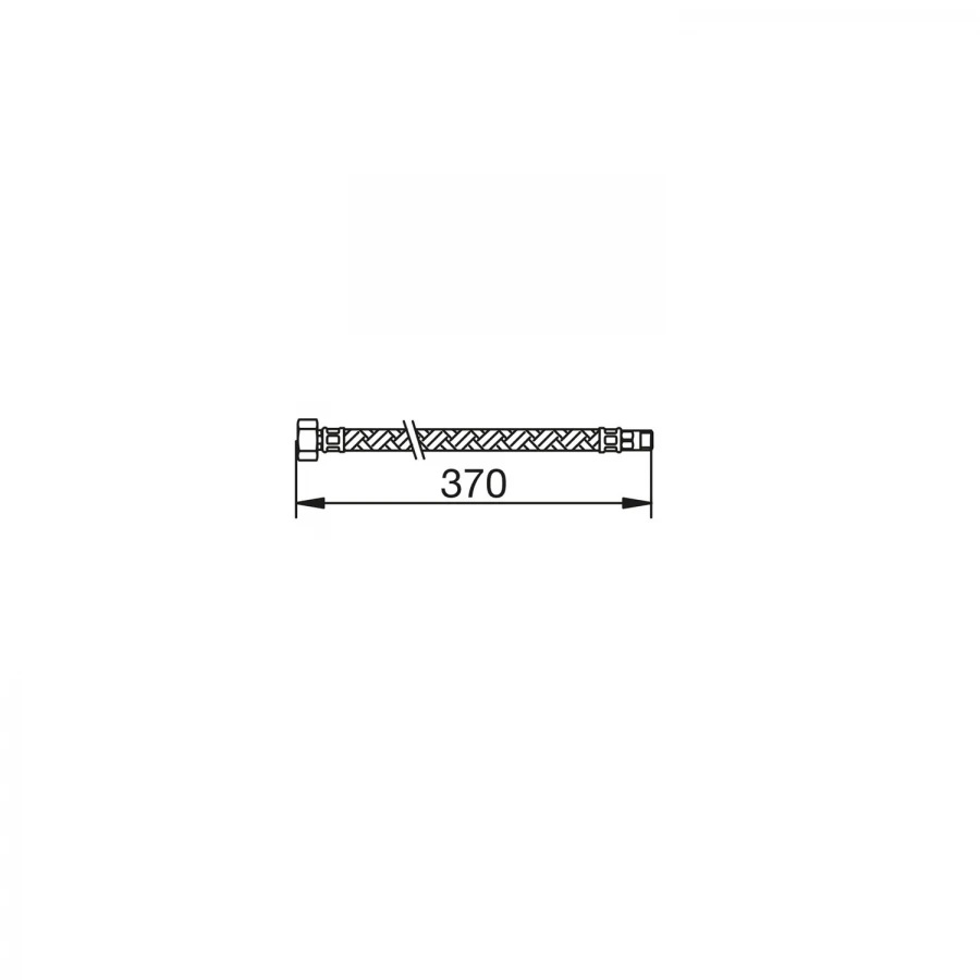 TRES - CONNEX. FLEXIBLE ROSCA 10X100X3/8 L=360 (1U)