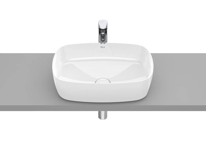 ROCA - LAVABO PORCELLANA ENCIMERA INSPIRA SOFT 500X370X140 BLANC