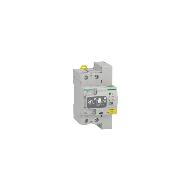 SCHNEIDER - INTERRUPTOR DIFERENCIAL REARMABLE ACTI9 RED 2P 40A 30MA