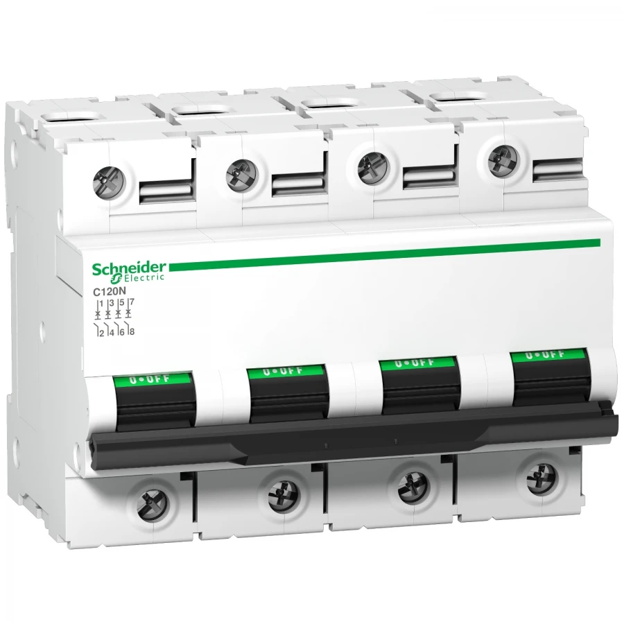 SCHNEIDER - MAGNETOTERMIC MINIATURE CIRCUIT BREAKER C120N 4P 100A C 10000A 415V