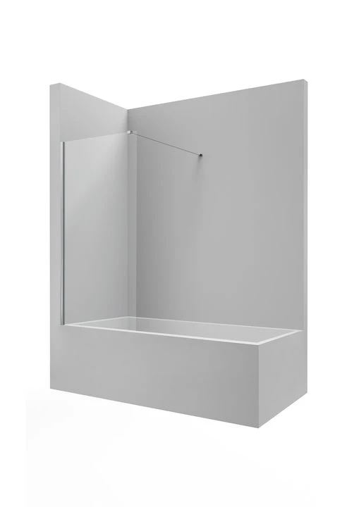 ROCA - MAMPARA BANYERA VICTORIA BF 800X1500 VIDRE TRANS 1 FIX PLATA BRILLANT