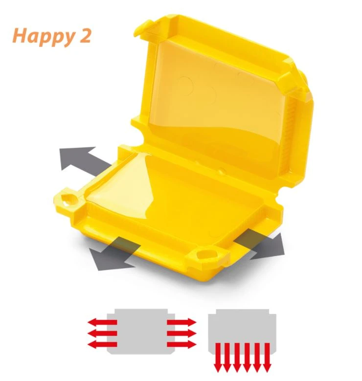 ESTIARE - HAPPY 2 CAJA AISLANTE C/GEL 53X39X24 AMARILLO (BLISTER 1U)