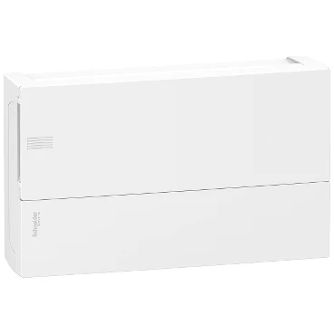 SCHNEIDER - RESI9 MINI PRAGMA CAJA ENCASTRABLE 18 MÓDULOS 1 FILA PUERTA BLANCA