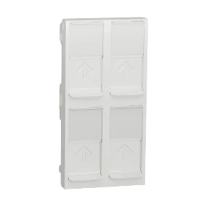 SCHNEIDER - TAPA CUADRUPLE RJ45 KEYSTONE POLAR