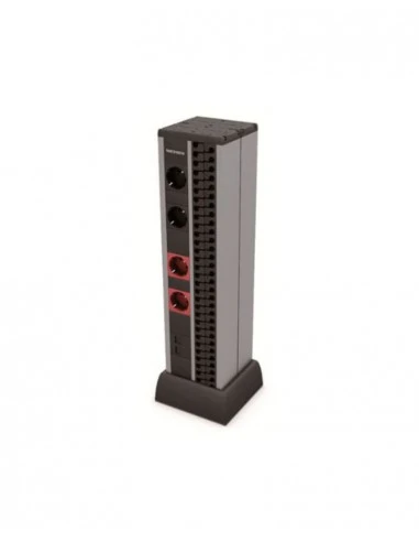 NIESSEN - MINICOLUMNA 1 CARA 2 BE+2 BERJ+2 RJ45 ANTRACITA