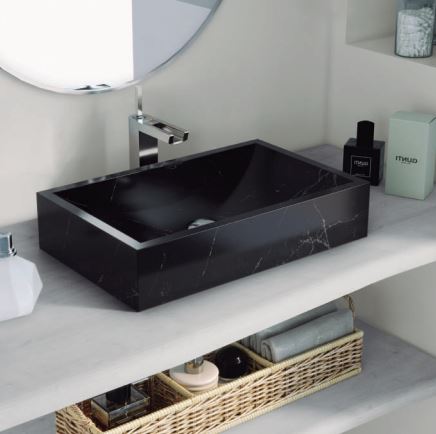 ART&BATH - DANA LAVABO 50X35X12 MARBRE NEGRE-BL
