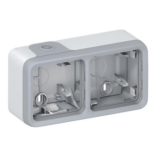 LEGRAND - PLEXO CAJA SUPERFICIE HORIZONTAL 2M GRIS CON MEMBRANA 069672