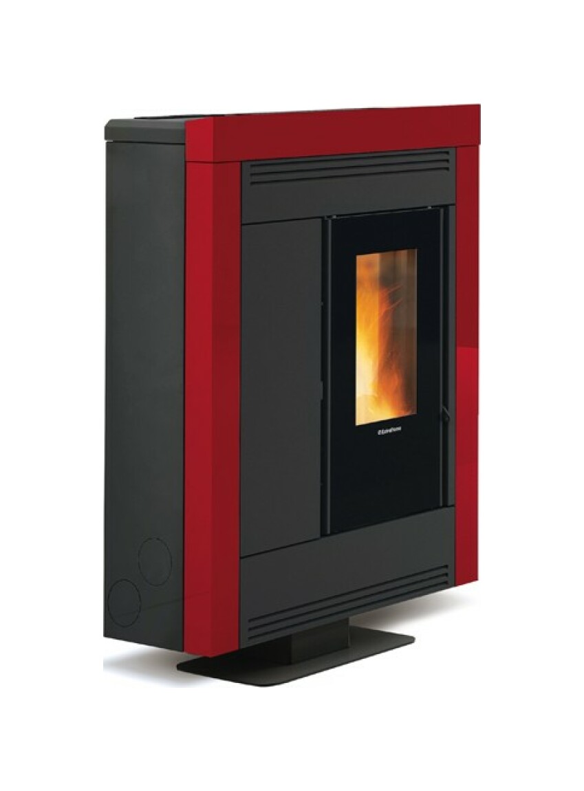 EXTRAFLAME - SOUVENIR STEEL EVO ESTUFA 10,2 KW PELET ESTRECHA Y CANALIZADA BURDEOS A+