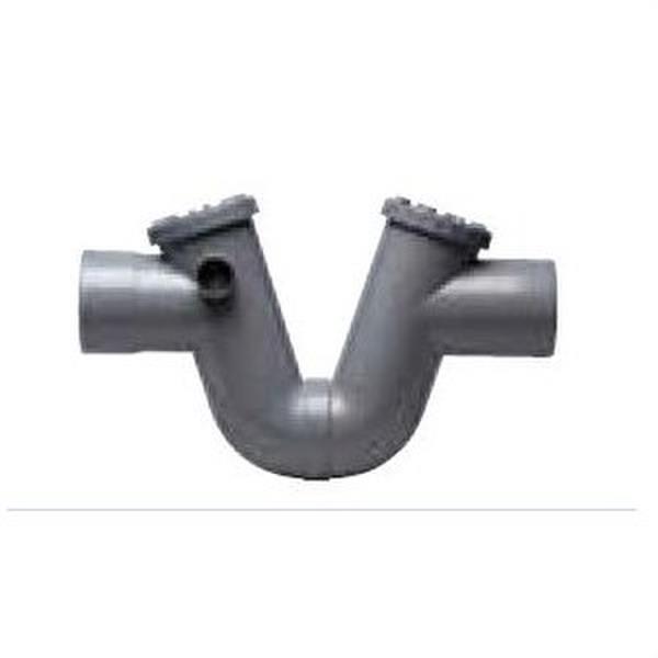 PVC - SIFÓN EN LÍNEA M-H D-110 CON REGISTRO GRIS