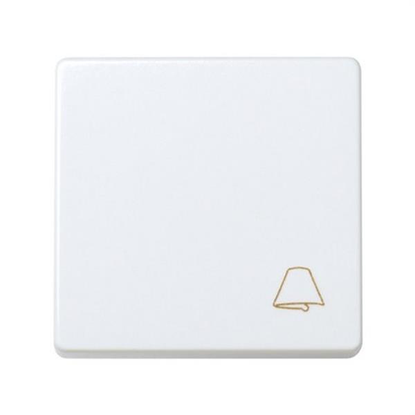 SIMON - SERIE 27 POLSADOR AMB GRAVAT CAMPANA 10A 250V A/TAPA BLANC