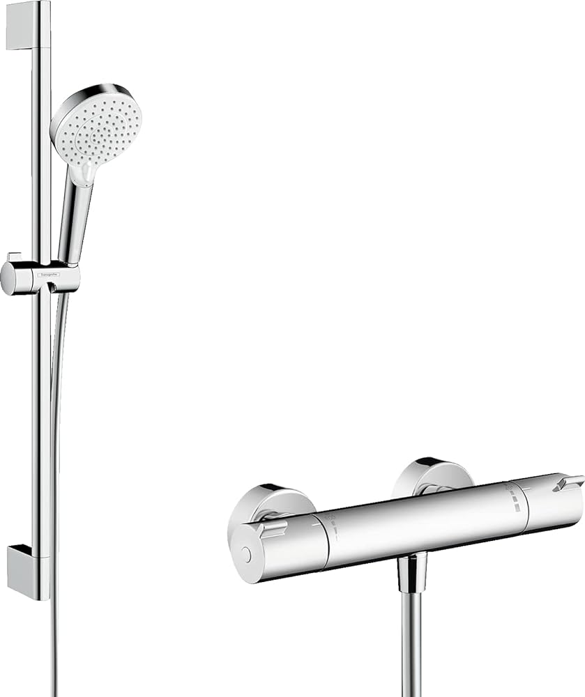 HANSGROHE - CROMETTA VARIO COMBI KIT DE DUCHA + GRIFO BARRA 650MM DUCHA TERMOSTÁTICA CROMADO