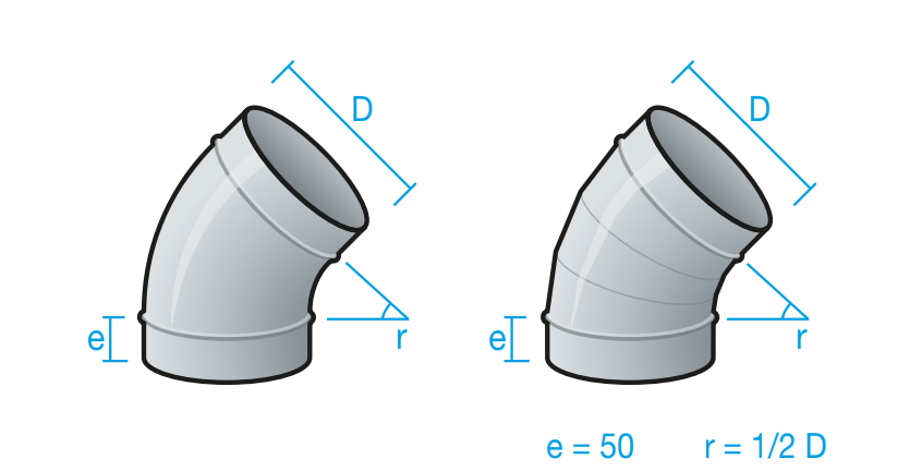 XEMENEIA - GALVA CODO 45º D-300