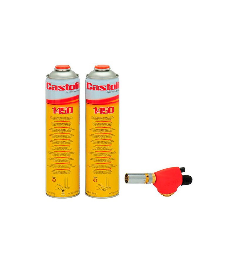 CASTOLIN - KIT SOPLETE SOLDADURA BLANDA CON 2 CARREGAS 45090 GM