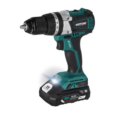 VATTON - BRUSLESS TALADRO PERCUTOR 20V 2.0AH