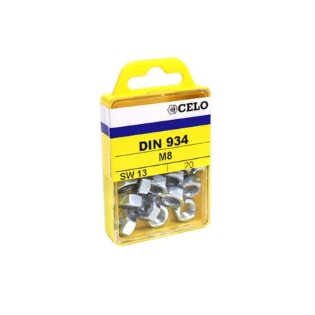 CELO - BLISTER TUERCA HEXAGONAL M-12 DIN934 ACERO ZINCADO (6U)