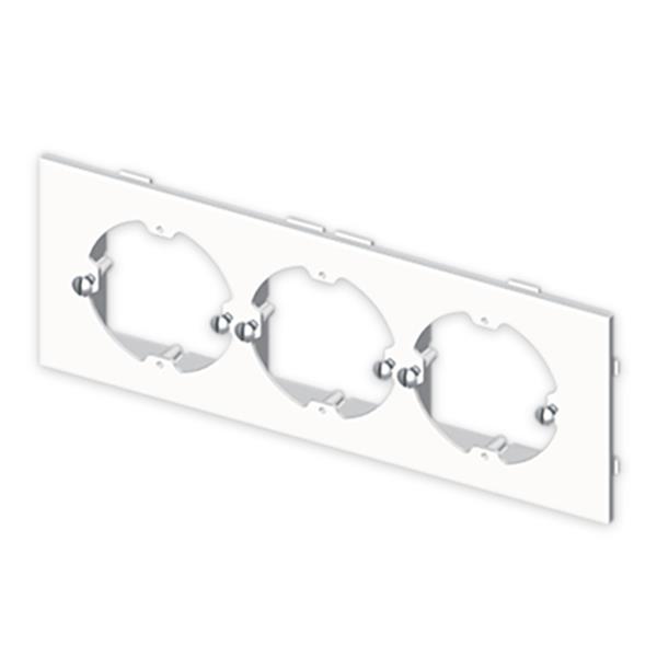 UNEX - UNEX73 PLACA PARA 3 MECANISMOS UNIVERSAL BLANCO NIEVE