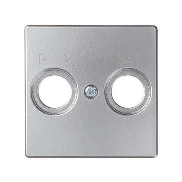 SIMON - SERIE 82 TAPA TOMA R-TV + SAT ALUMINIO