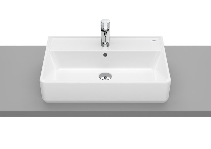 ROCA - THE GAP SQUARE LAVABO 600X420 ENCIMERA PORCELANA BLANCO