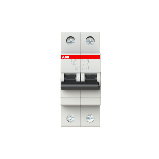 ABB - INTERRUPTOR AUT. MAGNETOTÉRMICO SH-202-C32 2P 32A C 6KA view 2