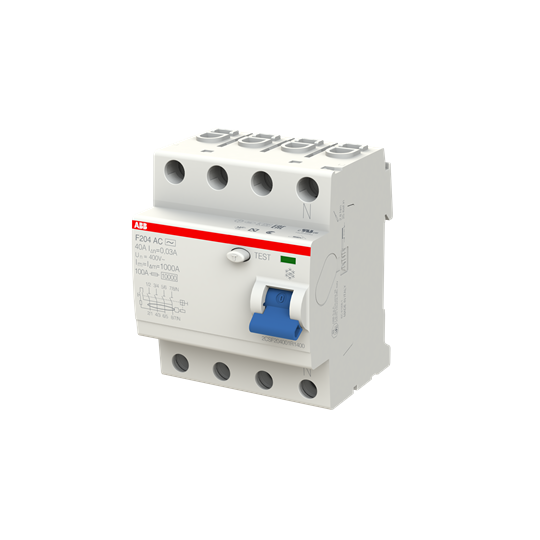 ABB - INTERRUPTOR DIFERENCIAL F204AC-40/0,03 4P 40A AC 30MA
