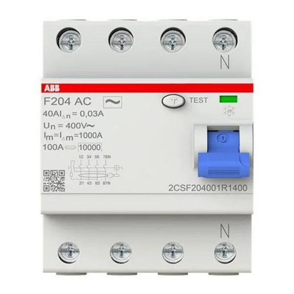 ABB - INTERRUPTOR DIFERENCIAL F204AC-40/0,03 4P 40A AC 30MA