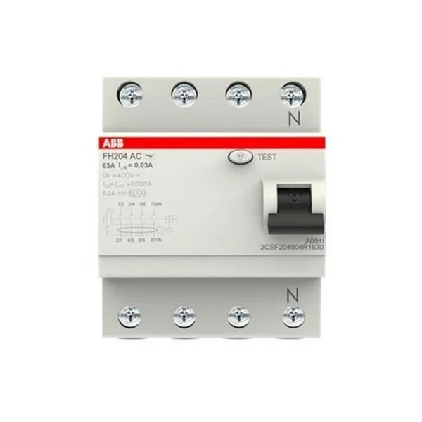 ABB - INTERRUPTOR DIFERENCIAL FH-204AC-63/0,03 4P 63A AC 30MA