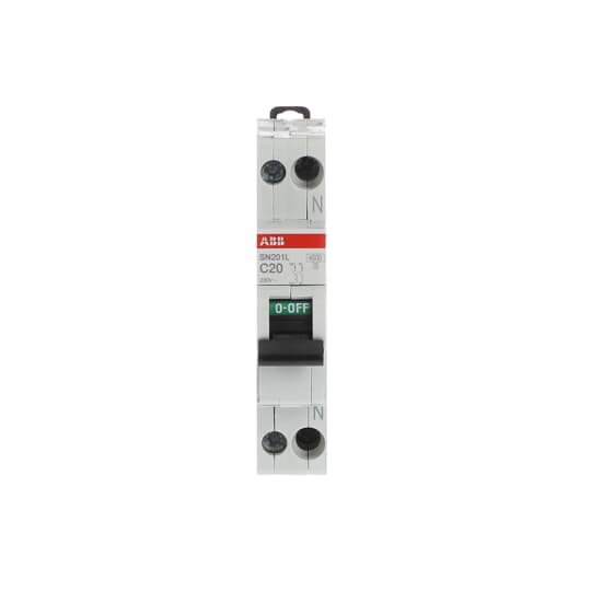 ABB - INTERRUPTOR AUT. MAGNETOTÈRMIC SN201L-C20 1P+N 20A C 4,5KA view 2