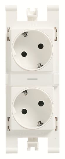 NIESSEN - LUJO BASE ENDOLL SCHUKO DOBLE 2P+TT BLANC view 2
