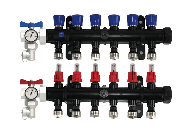 ALB - TR COL·LECTOR PREMONTAT ULTR ACOMPACTE AMB CABALIMETR E 3/4" 6 SORTIDES