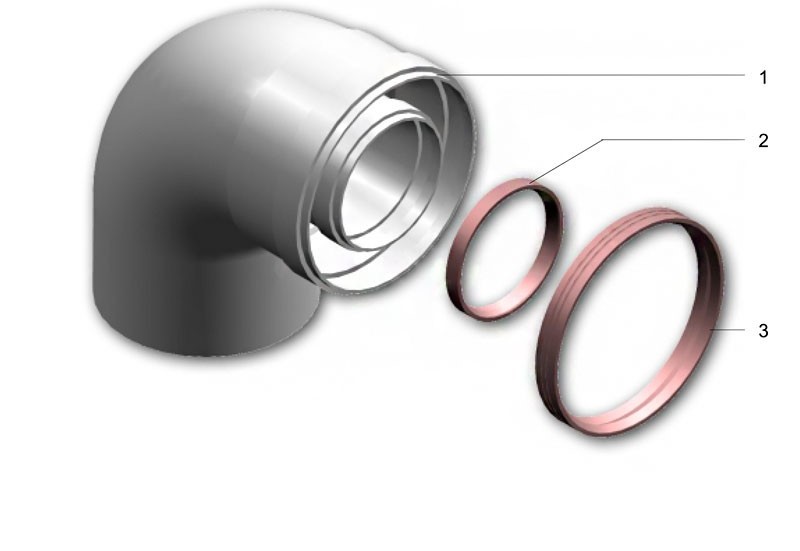 BAXI - COLZE 90°CONCENTRIC 60/100 EVACUACIO