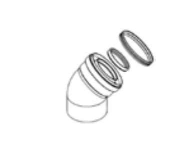 BAXI - COLZE 45° CONCENTRIC 60/100 EVACUACIO