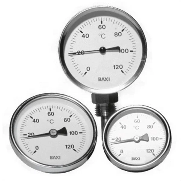 BAXI - TERMOMETRO D-63 0-120 ºC HORITZ. A/VAINA 50MM