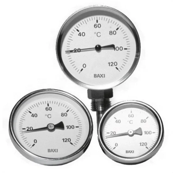 BAXI - TERMOMETRO D-80 0-120 ºC HORITZ. A/VAINA 50MM