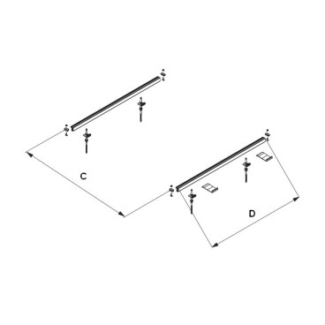 BAXI - SOPORTE 1 COLECTOR MÁXIM SOL 200 H TECHO INCLINADO