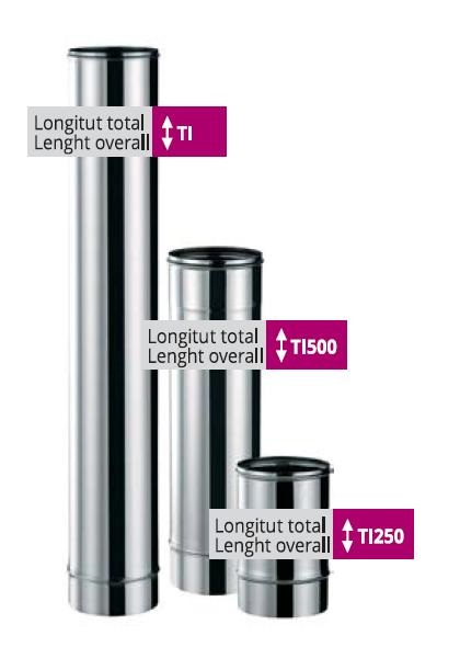 BOFILL - SP INOX AISI 304 MODULO RECTO 1000MM D-250